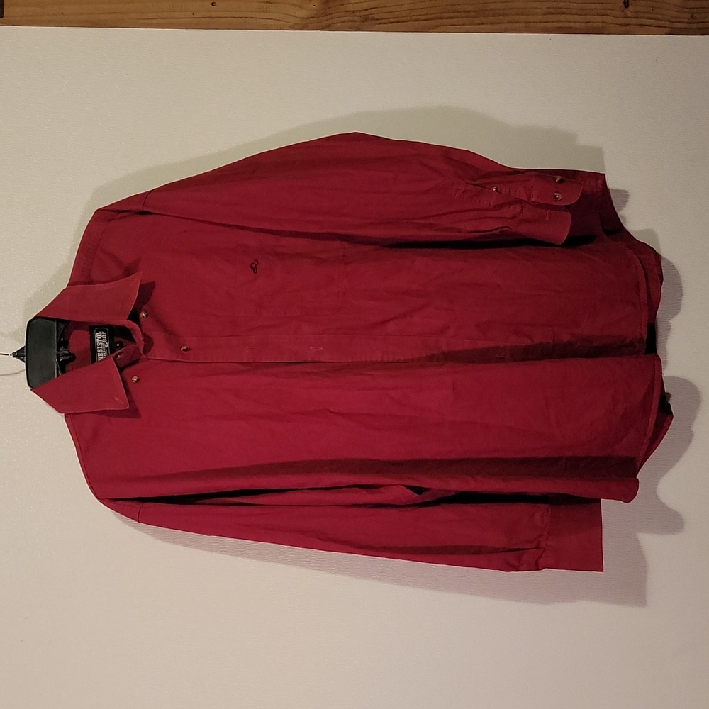 Resistol Western Shirt. Mens. Medium. Red.